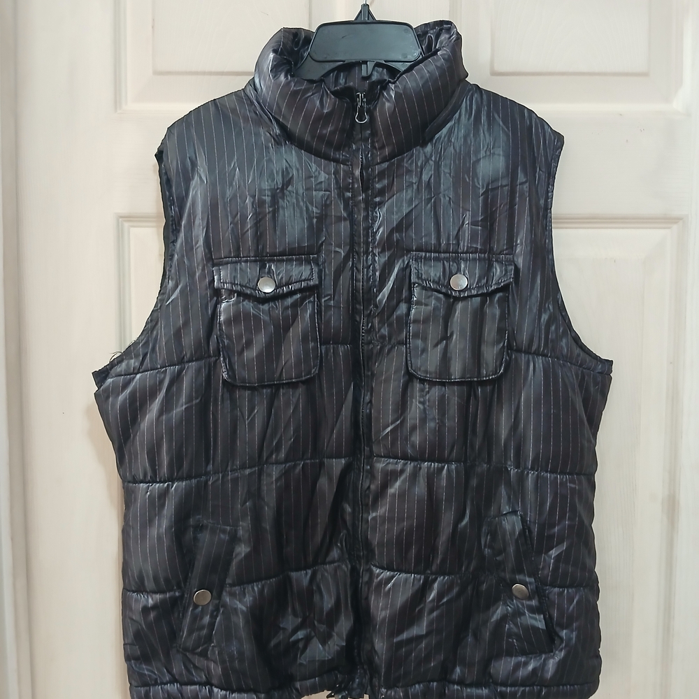 Faded Glory Men's Black Striped Vest